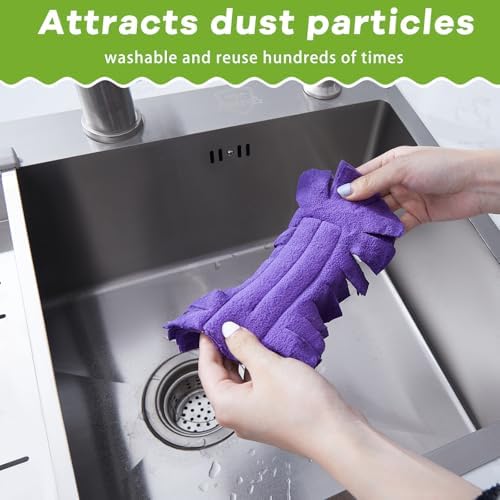 15 Pcs Reusable Duster Refills Washable Pads, Dark Color - Image 3