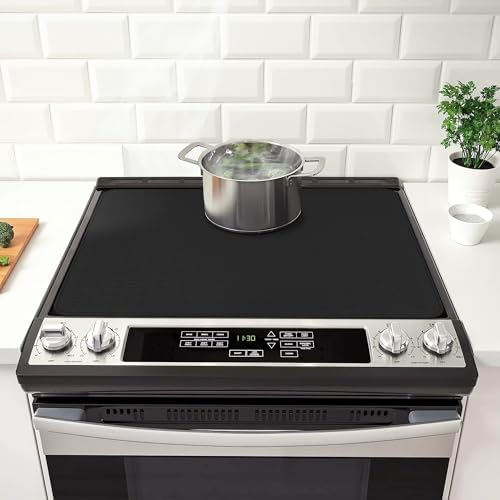 Stove Top Cover for Electric Stove- Range Covers for Electric Stove,Silicone XXL Dish Drying Mat, Glass Cooktop Covers, Flat RV Range top Mats (Black, 36"x21") - Image 7