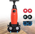 Commercial Floor Scrubber Machine, Walk-Behind Cleaning Equipment, 17" Wide, 90 Min Battery Life, 2-Hour Fast Charge, 360 RPM, Cleans 12,000 Sqft/H, Includes Red Clete Set by Unknown