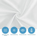 RYB HOME Short White Faux Linen Blended Window Curtains for Bedroom - Light Filtering Small Window Draperies Privacy for Kitchen Dining Home,1 Panel, 26W x 40L inches, Pure White - Image 5