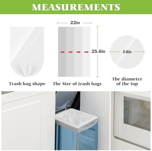 Teivio Medium Clear Trash Bags 8 Gallon 600Count Kitchen Bulk Garbage Bags - Image 2