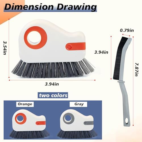 2pcs 2 in 1 Groove Cleaning Brush, Easy to Store Window Track Cleaning Tools, Multifunction Window Track Cleaner, Track Cleaning Tools Suitable for Sliding Door Tracks, Shutter Door Window Track - Image 2