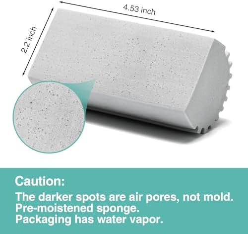 8 Pack Damp Dusting Sponge Duster, Grey Dust Cleaning Sponge, Reusable Household Cleaning Sponge Tool for Blinds, floorboards, Fan Blades, Vents, Glass, Railings, Mirrors - Image 6