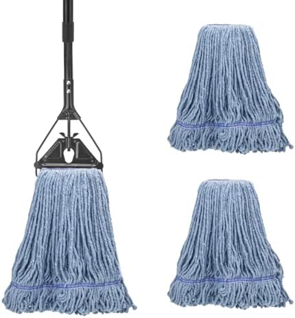 Commercial Industrial Mop for Floor Cleaning,3 Extra Large Replacement Head by KeFanta