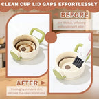 3 in 1 Cup Lid Cleaning Brush, Multifunctional Crevice Gap Cleaner for Tumbler Water Bottle Lid, Deep Clean Tool for Home Kitchen, Red Blue White（3 PCS） - Image 4