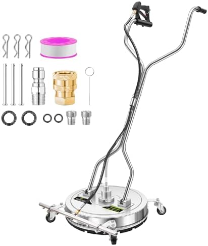 20" Pressure Washer Surface Cleaner Plus with 5 Nozzles Water Broom by LiveExtraFinelife