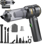 Car Vacuum Portable Cordless, Foldable Handheld Vacuum with Brushless Motor, 22000PA High Power Mini Hand Vacuum Cleaner & Air Blower & Duster & Pump for Home, Pet, Office by Unknown