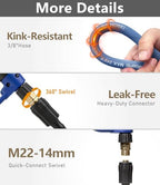 3/8" ID Pressure Washer Hose 200 ft, 4800 PSI M22-14mm Females - Image 7