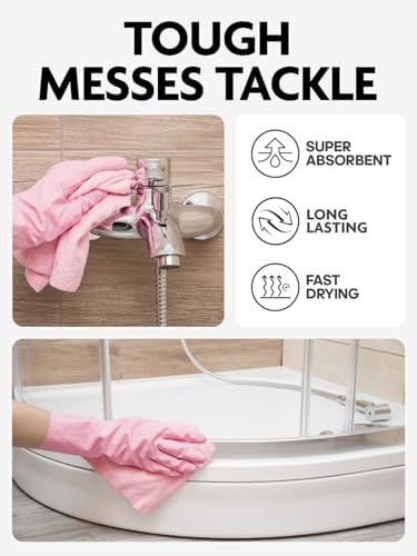 Fantasticlean Microfiber Cleaning Cloth Roll- 30 Sheets, 12" x 12" (Pink) - Image 4
