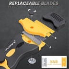 MulWark Razor Blade Scraper Tool Set, 3-Piece with 30 Replacement Blades - Heavy-Duty Cleaning Tool, Standard & Mini Scrapers for Decals, Stickers, Paint, Caulk, and Adhesive Removal - Image 7
