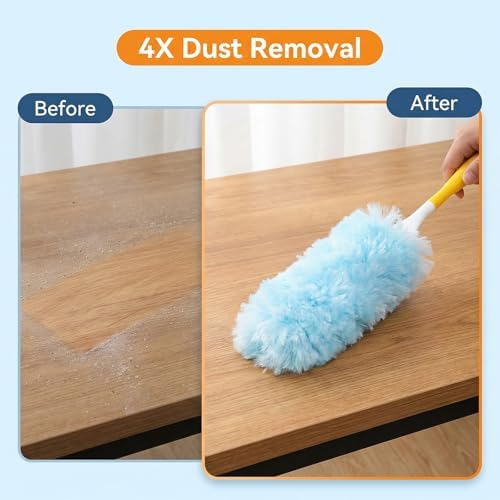 50 Pack Duster Refills for Swiffer Duster, Disposable Duster Refill Kit for Cleaning Home, Office, Ceiling Fans, Furniture (50 Count Refills +2 Handles) - Image 5