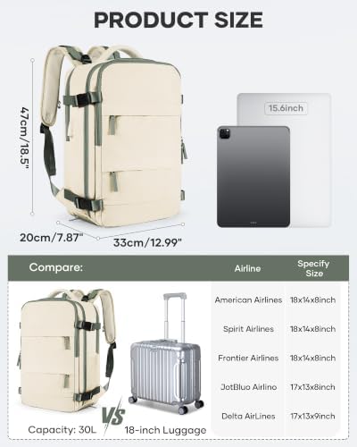 coofay Vacuum Backpack Travel with Pump Vacpack Travel Backpack with Vacuum System Compression Backpacks - Image 4