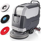 Walk-Behind Commercial Floor Scrubber Machine 22" by Velwoxk