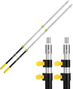 Bates- Extension Pole, 2.4 to 6 Ft, 2 Pack, Yellow, Telescopic Pole for Painting and Cleaning by BatesChoice
