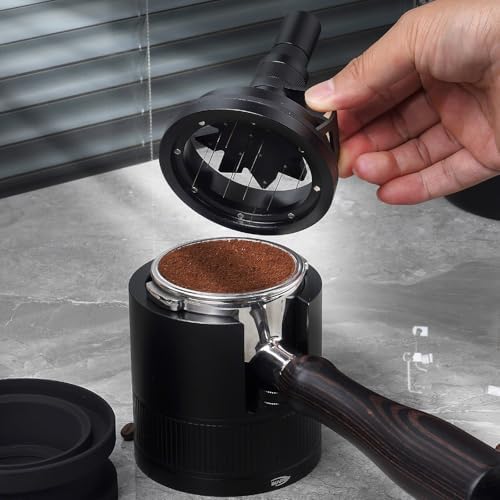 IKAPE 51MM WDT Tool, Espresso Stirrer Distribution Tool, Adjustable Needle Height, Coffee Stirrer with Dosing Funnel & Stand - Image 4