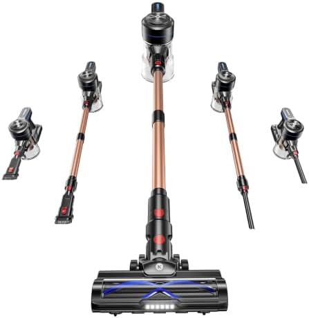 NADALY Cordless Vacuum Cleaner, 50Kpa Powerful Suction with 580W 65 Mins Runtime Stick Vacuum,Rechargeable, Lightweight, Anti-Tangle,Ideal for Hard Floor by NADALY
