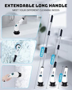 Electric Spin Scrubber with Long Handle | Shower Cleaner Brush for Bathroom - Image 6