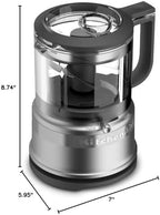 KitchenAid 3.5 Cup Food Chopper KFC3516CU, Contour Silver (Pack of 2) - Image 5