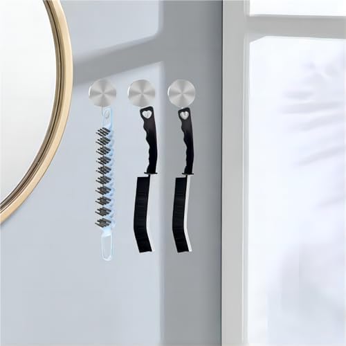 Crevice Cleaning Brush Set Grout Scrub Cleaning Tools 3 Pcs Black/Blue - Image 5