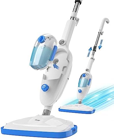 Steam Mop for Hardwood Floor Cleaning, Floor Steamer Cleaner Lightweight for Vinyl, Laminate, Carpet, Tile Hard Floors w/Adjustable Steam Modes & Height, 23ft Cord, 2 Washable Pad by Neugo