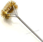 SUNRISE Fryer Brush with Long Handle (Brass, Double Brush) - Image 3