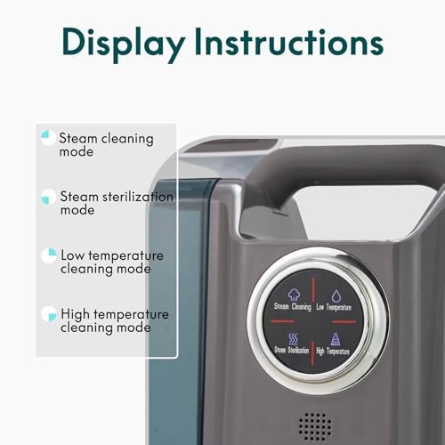 Small Car Seat Carpet Cleaner Machine for Home，Portable Hand Held Carpet Cleaner, Cars Steamer for Auto Detailing, Upholstery Furniture Steam Cleaners for Mattress Area Rugs Couch Sofas (Grey) - Image 7