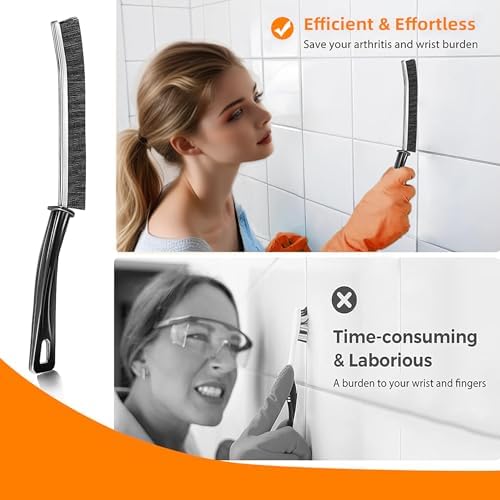 10Pcs Hard-bristled Crevice Cleaning Brush, Multifunctional Thin Gap Scrub Brush, Bathroom Cleaner Tools for Household Use, Kitchen, Window, Toilet, Grout, Faucets, Car - Image 4