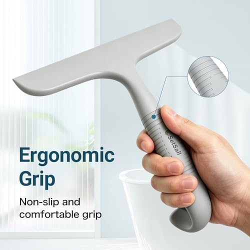 SetSail Shower Squeegee for Glass Doors,One-piece All Silicone Squeegee - Image 5