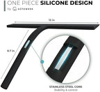 GÜTEWERK Silicone Shower Squeegee with 3-in-1 No-Drill Mount, Black, 13'' - Image 4