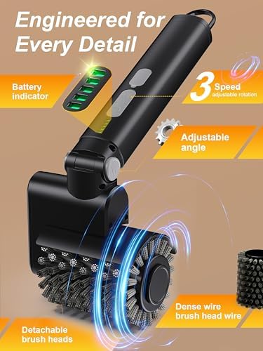 Electric Grill Brush, Cordless Automatic BBQ Grill Cleaner - Image 3