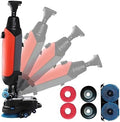 Commercial Floor Scrubber and Carpet Extractor, Self-Propelled 18”, 36V/10.5Ah Cordless with 80 Min Run, 1.7Gal Large Waste Tank 116x45x36cm Red by Unknown