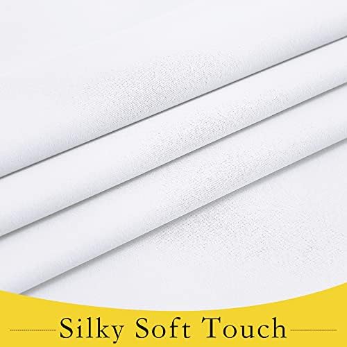 NICETOWN Pure White Blackout French Door Curtains for Half Window Cover - Image 5