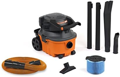 RIDGID Wet Dry Vacuums VAC4010 2-in-1 Compact and Portable Wet Dry Vacuum Cleaner with Detachable Blower, 4-Gallon, 6.0 Peak HP Leaf Blower Vacuum Cleaner by RIDGID