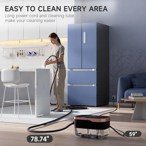 Steam Cleaner for Home, Powerful Steamer for Cleaning, 4Bar Pressure & 15S Instant Heat, Multipurpose Cleaning Steamer with Replacement Heads for Home, Dirt, Grease, Grout, Tile,Floor, Car Detailing - Image 3