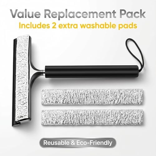 Telescopic 2‑in‑1 Window & Shower Squeegee with Scrubbing Pad - Image 7