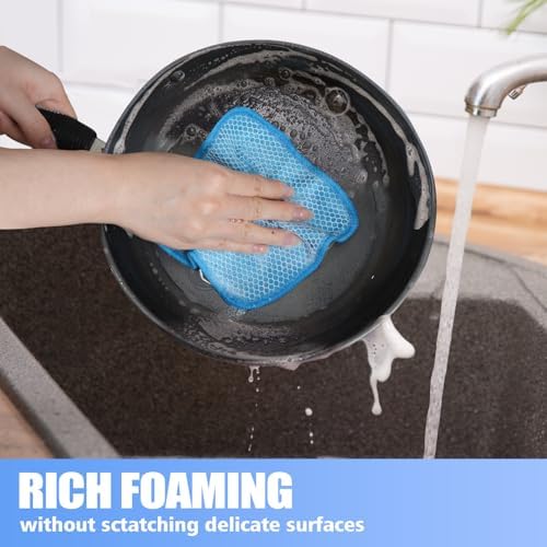 KinHwa Dish Cloths for Washing Dishes with Scrub Side, Microfiber Dish Rags - Image 3