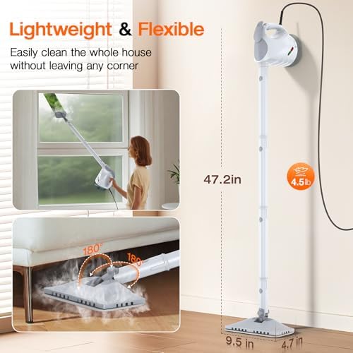 Steam Cleaner for Home, 10-in-1 Steam Mop with Detachable Handheld Steamer - Image 5