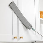 Flexible Long-Handle Microfiber Dust Mop with Reusable Damp Duster & Extension Pole for Home Gap, Under-Appliance, Car & Ceiling Fan Cleaning - Image 3