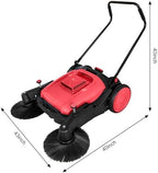 43" Walk Behind Floor Sweeper, 15Gal Large Capacity Industrial Push Sweeper - Image 6