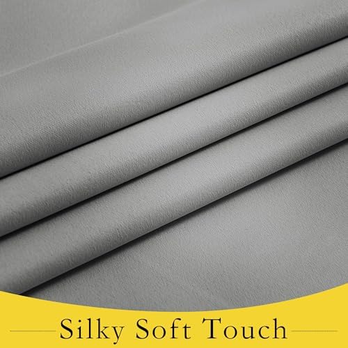 NICETOWN Silver Grey French Door Sidelight Curtains for Side Window Cover - Image 3