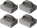 Grill Cleaning Brick Set with Ergonomic Handle, Natural Pumice Stone, Scratch-Free BBQ Tool for Grills, Oven Racks, Tiles, and Stovetops, 4 Pieces by Unknown