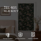 RYB HOME Patterned Velvet Roman Shade, Vintage Room Darkening&Thermal Insulated Cordless Blind, No Drill Magnetic Window Shade for Living Room/Bedroom, French Country Decor, W36xL64, 1 Panel - Image 5
