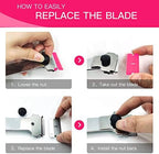 DEKEones Razor Blade Scraper, 2 PCS Razor Scraper Tool for Removing Label, Registration Sticker, Tint, Grease from Windshield, Appliance, Glass（Pink） - Image 5
