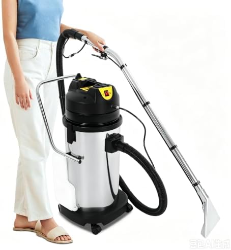 11Gal/40L Commercial Carpet Cleaning Machine, 3 in 1 Multi-Purpose Carpet Floor Spraying Vacuum Cleaner, Portable Extractor Vacuum Washing Cleaning Machine, Wet Dry Vacuum Cleaner for Hotels, Home by Unknown