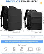 coofay Large Black Travel Backpack Carry on Flight Approved Mochila De Viaje Personal Item Backpack for Airlines Frontier Airlines Personal Item Bag Large Backpacks for Travel Backpacks for Men Women - Image 3