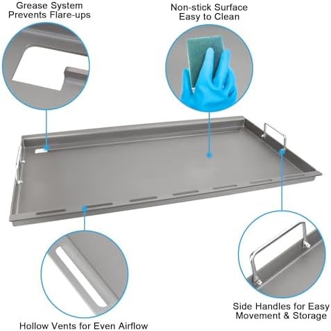 Full Size Griddle Insert for Weber Genesis II 400&LX 400 Series Gas Grills - Image 4