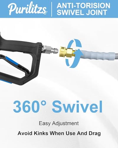 Pressure Washer Hose 100FT, 3/8'' Kink Resistant Hose 4800PSI - Image 6