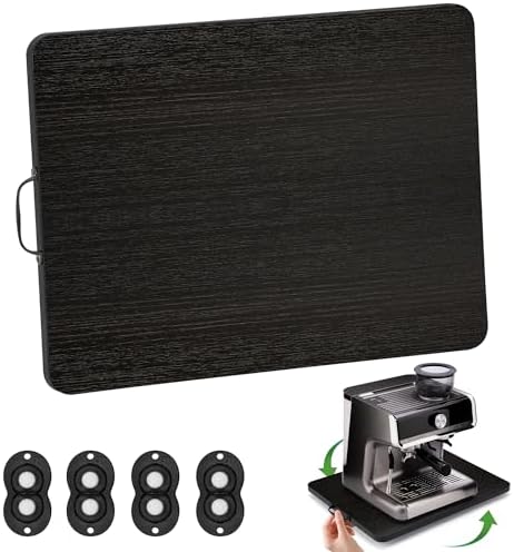 Appliance Slider, Sliding Tray for Coffee Maker, Coffee Pot Slider for Countertop, 360° Rolling Tray Appliance Slider for Kitchen Appliances- Black (12.5” X 16”) by Fxacyem