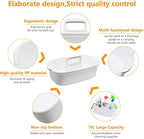 Goderewild 2 Pack Multi-Purpose Plastic Cleaning Caddy with Handle, Shower Caddy Organizer/Storage Basket/Totes Portable for Bathroom Supplies, Cleaning Products, Under Sink Tool, Housekeepers(White2) - Image 3
