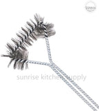 SUNRISE Fryer Brush with Long Handle (Stainless Steel with Plastic Handle, Single Brush) - Image 5